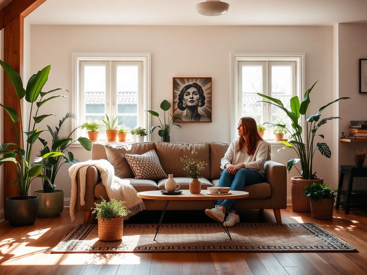 Warm sunlit shared living space at Fresh Start